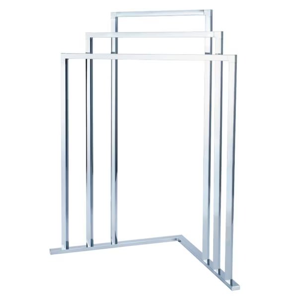 L Shape 3-Tier Steel Construction Corner Towel Rack, Chrome, Kingston Brass, Mfr#: SCC8271